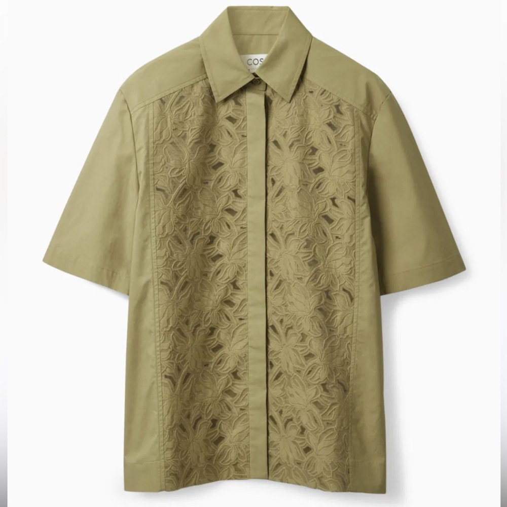 NWT COS Olive Green Resort Shirt